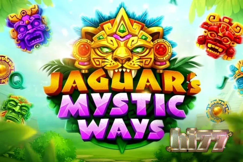 Jaguar’s Mystic Ways স্লট গেমের একটি দৃশ্য যেখানে প্রাচীন মন্দির এবং জঙ্গল দেখা যাচ্ছে